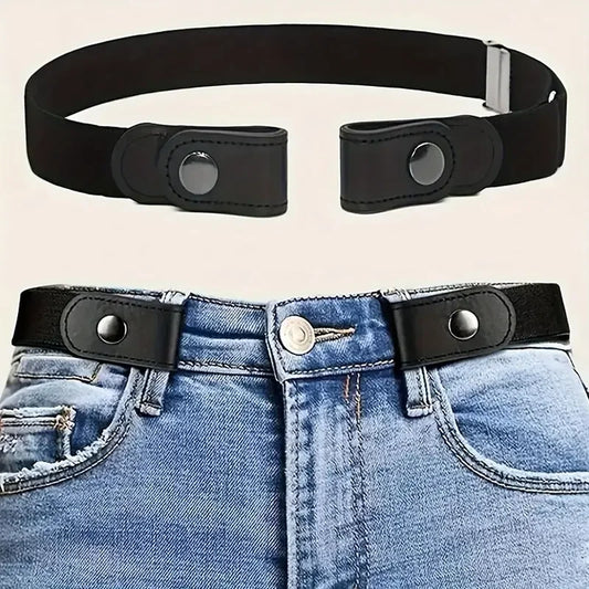 Traceless Invisible Elastic Belt – No-Buckle Stretch Belt for Jeans & Pants