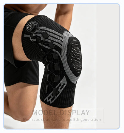 Sports knee support strap with spring support silicone shock absorption suitable for running basketball hiking outdoor sports