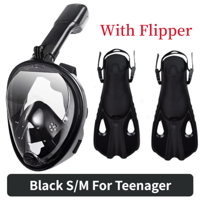 Full-Face Anti-Fog Snorkeling Mask – Waterproof Diving Mask for Adults &amp; Kids