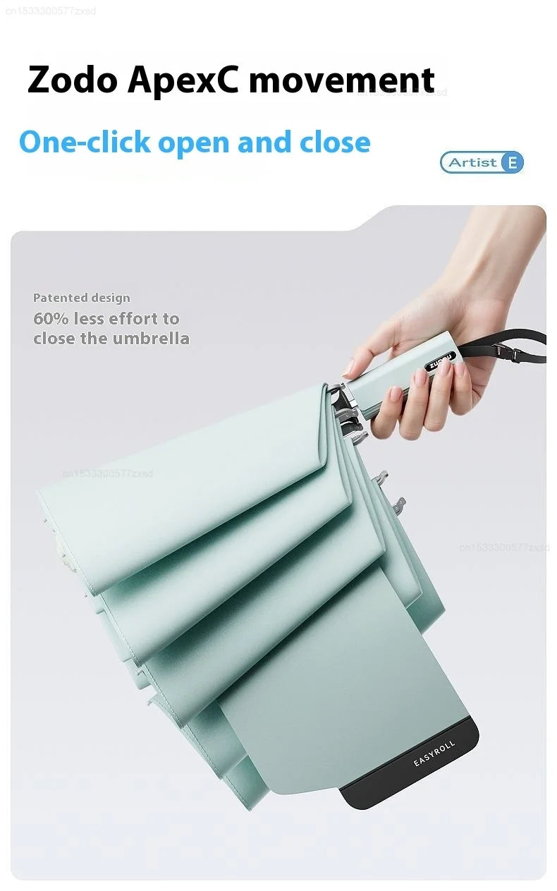 ZUODU Fully Automatic Reverse-Folding Umbrella Durable Wind-resistant Umbrella Rainproof UV Resistant Umbrella Sun Protection