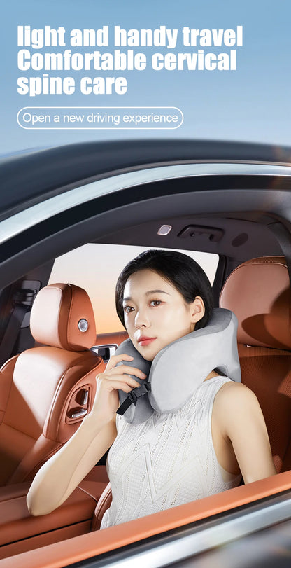 Travel Neck Pillow Slow Rebound Memory Foam U-shaped Pillow Comfortable Soft Car and Airplane Neck Pillow Office Nap