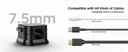 Magnetic Cable Clips – Adhesive Cord Organizer for Desk &amp; Office