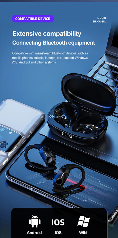 Lenovo LP75 Sports Wireless Earbuds – Bluetooth 5.3 with LED Power Display