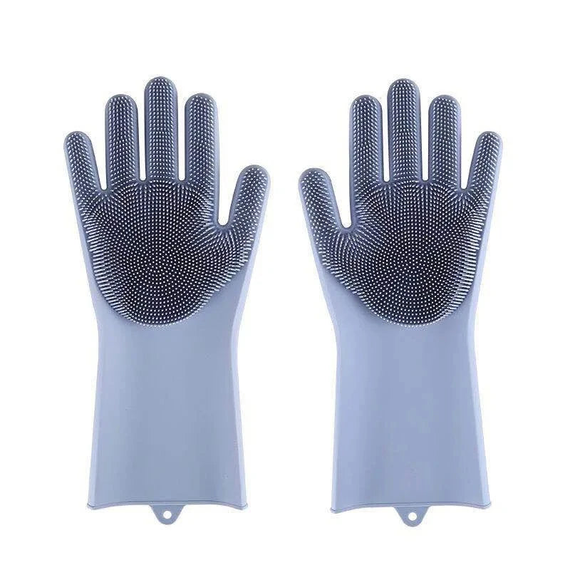 Silicone Pet Grooming Gloves – Dog & Cat Bathing Shampoo Hair Removal Glove
