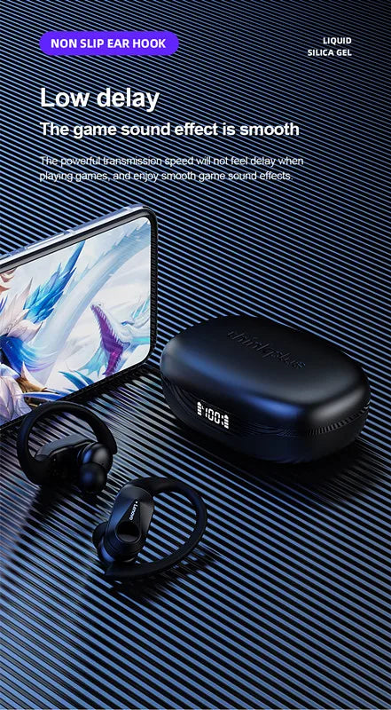 Lenovo LP75 Sports Wireless Earbuds – Bluetooth 5.3 with LED Power Display