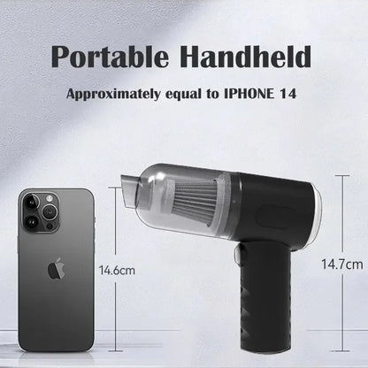 9000Pa Wireless Car Vacuum Cleaner – Portable USB Wet &amp; Dry Cleaner
