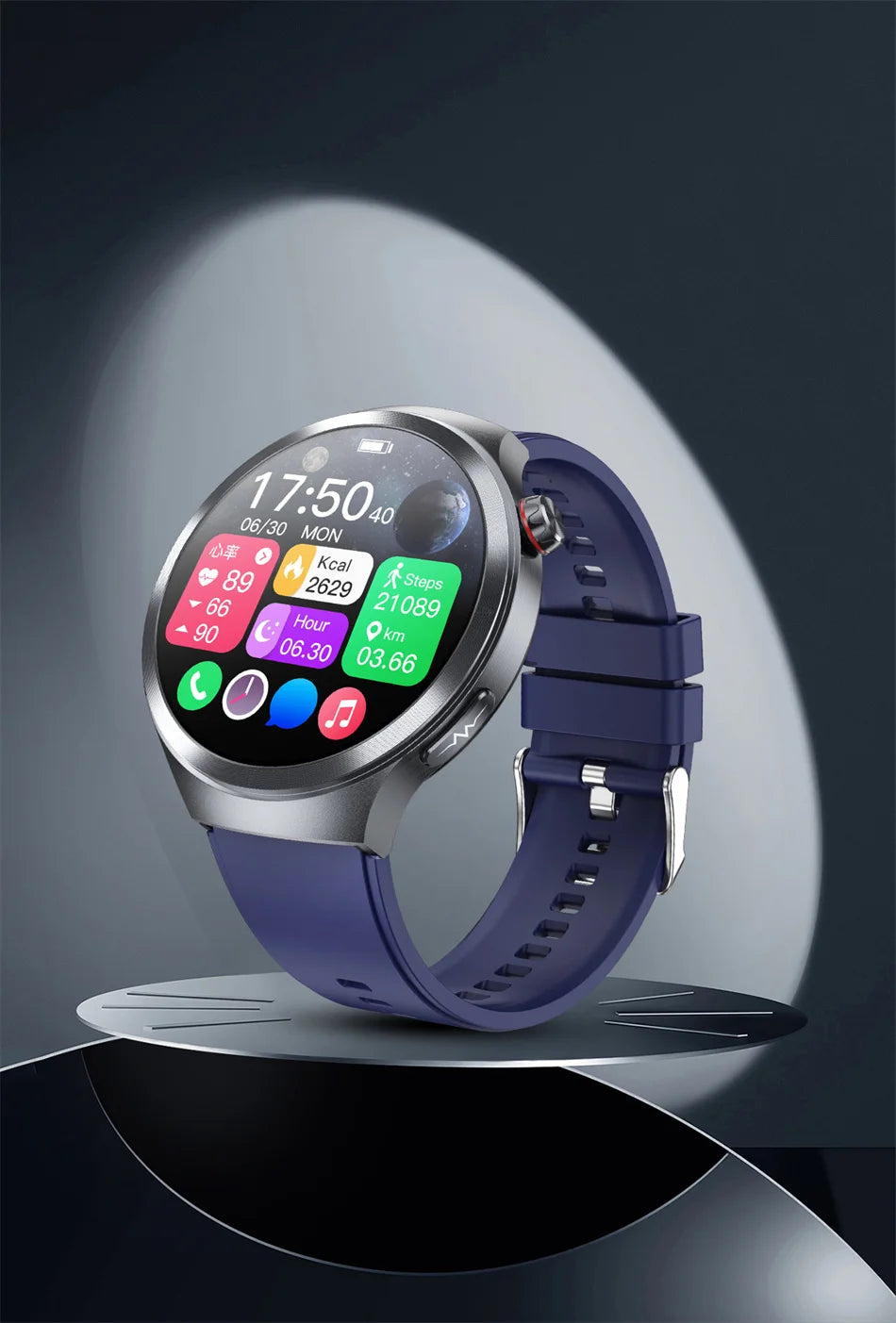 1.73" Sapphire Glass Health Smartwatch – ECG Blood Pressure & Body Analysis Tracker
