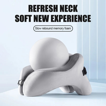 Travel Neck Pillow Slow Rebound Memory Foam U-shaped Pillow Comfortable Soft Car and Airplane Neck Pillow Office Nap