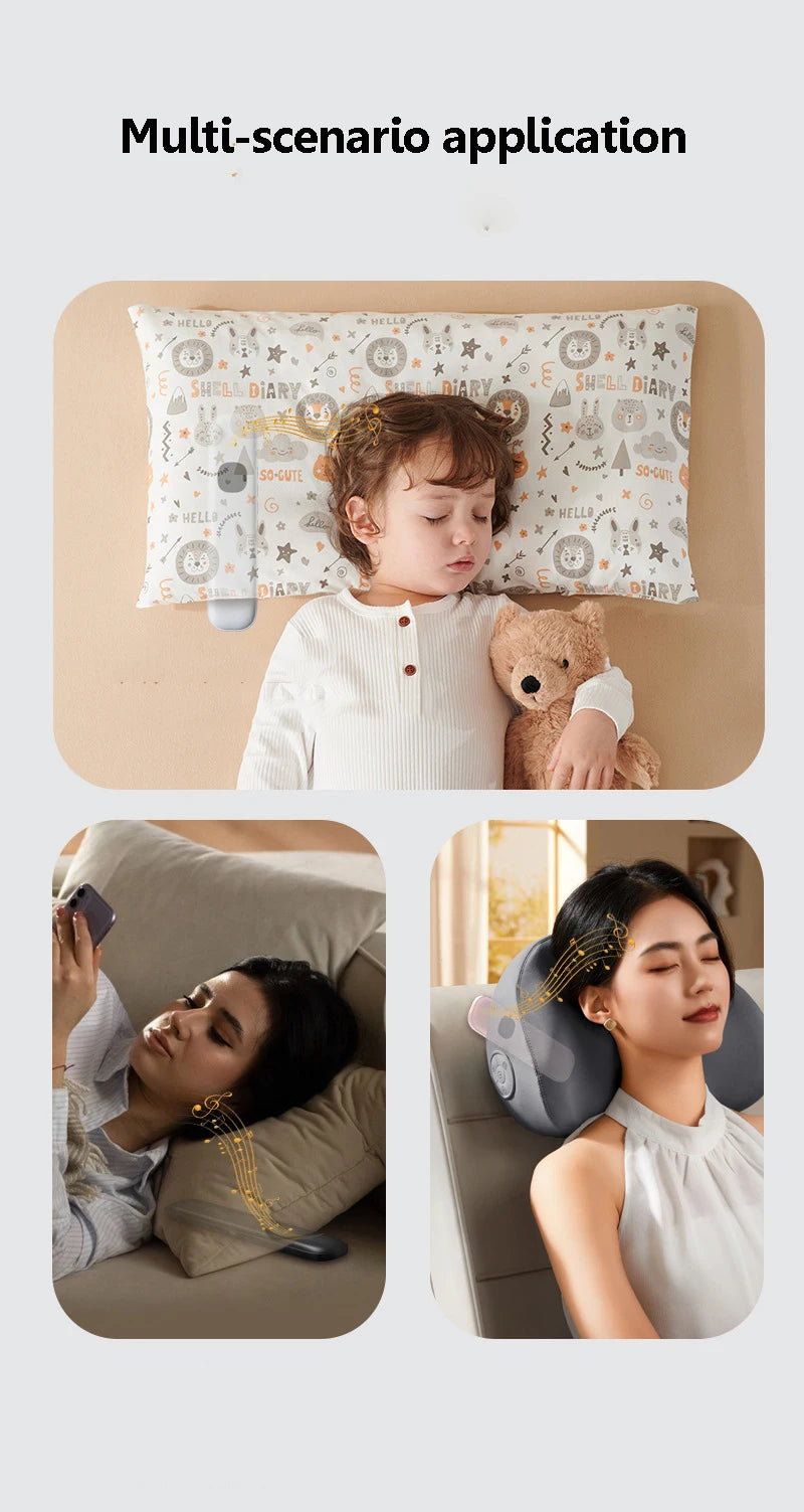 Under-Pillow Bluetooth Speaker – White Noise Sleep Aid with LED Display