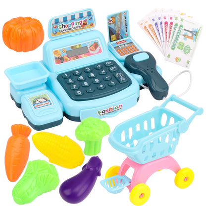 Kids Pretend Play Cash Register – Interactive Toy with Lights &amp; Sound
