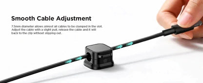 Magnetic Cable Clips – Adhesive Cord Organizer for Desk &amp; Office