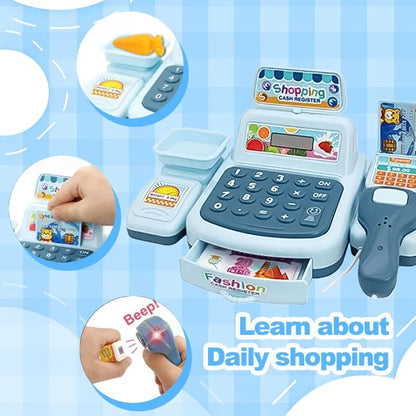 Kids Pretend Play Cash Register – Interactive Toy with Lights &amp; Sound