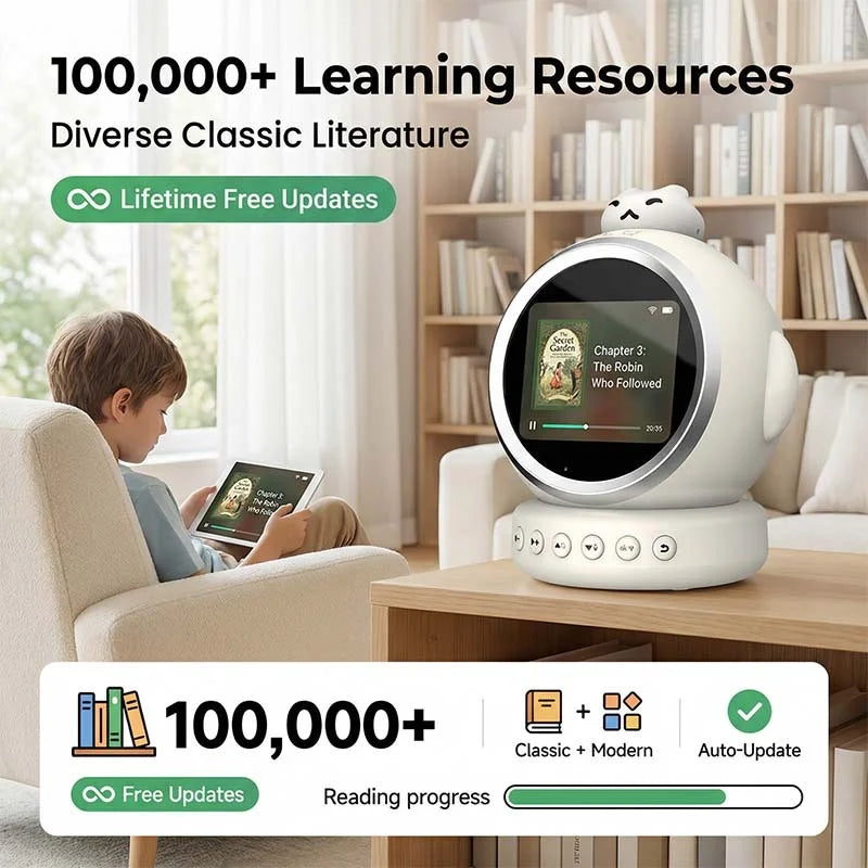 Smart AI Talking Alarm Clock for Kids – Sleep Training Robot Toy