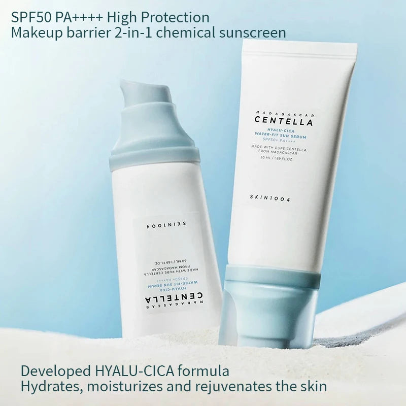 Korean Centella Hyalu-Cica SPF50 Sun Serum & Moisture Cream Skincare Set