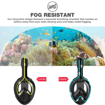 Full-Face Anti-Fog Snorkeling Mask – Waterproof Diving Mask for Adults &amp; Kids