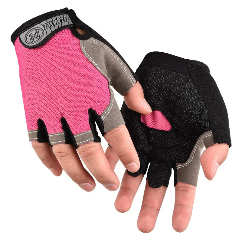 Men Cycling Bicycle Gloves Half Finger Gym Gloves Women Mitten Breathable Anti-slip Glove Fitness Sport Training Gloves