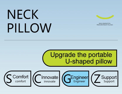 Travel Neck Pillow Slow Rebound Memory Foam U-shaped Pillow Comfortable Soft Car and Airplane Neck Pillow Office Nap