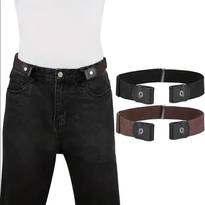 Traceless Invisible Elastic Belt – No-Buckle Stretch Belt for Jeans & Pants