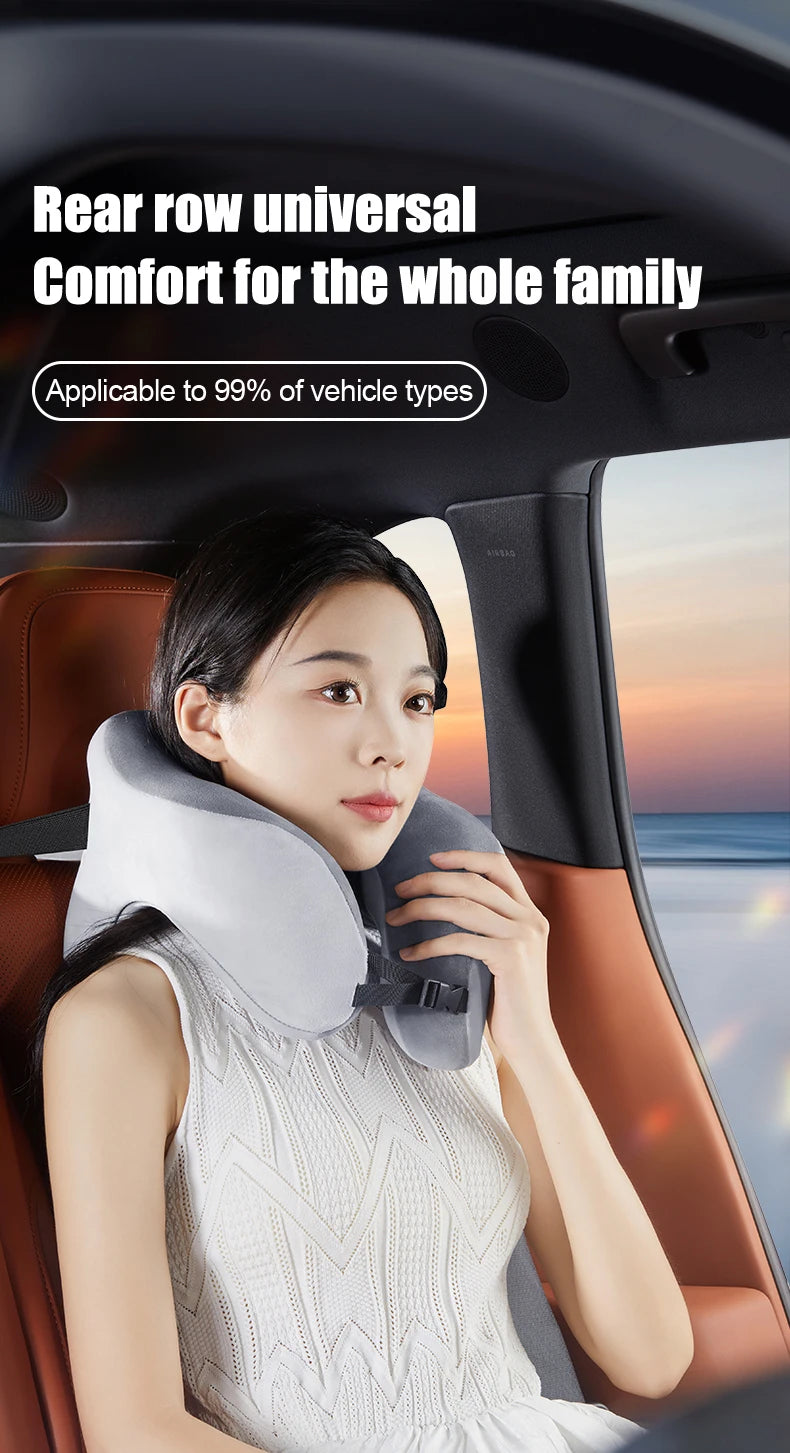 Travel Neck Pillow Slow Rebound Memory Foam U-shaped Pillow Comfortable Soft Car and Airplane Neck Pillow Office Nap