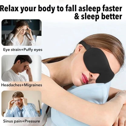 3D Memory Foam Sleep Mask – Lightweight Blindfold for Travel &amp; Rest