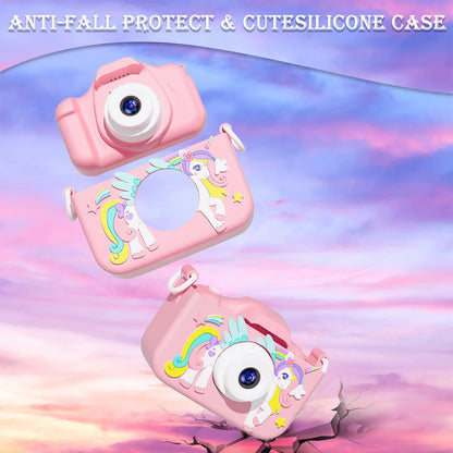 1080P Kids Digital Camera – HD Toddler Video Camera with Silicone Case
