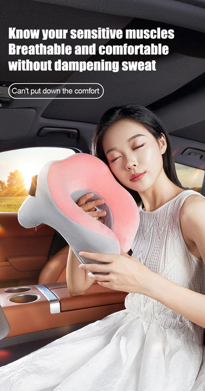 Travel Neck Pillow Slow Rebound Memory Foam U-shaped Pillow Comfortable Soft Car and Airplane Neck Pillow Office Nap