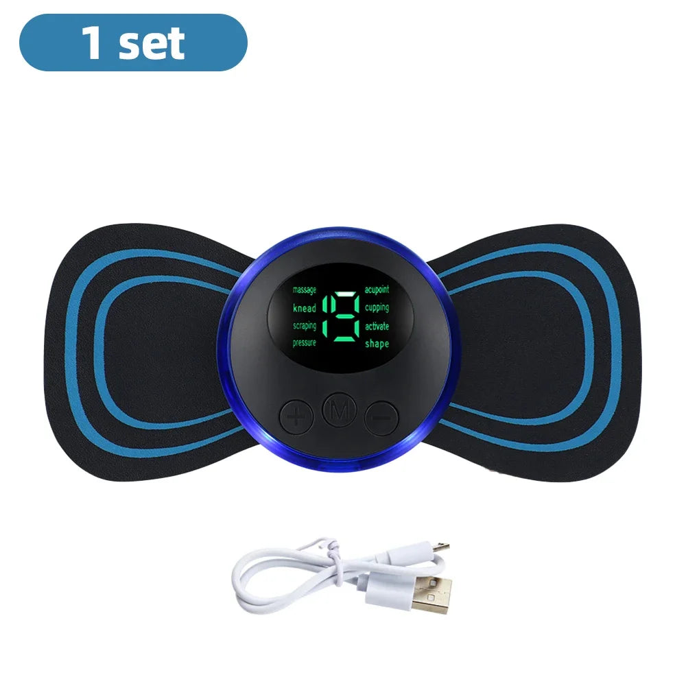 EMS Neck &amp; Back Massager – Low-Frequency Muscle Stimulator for Pain Relief