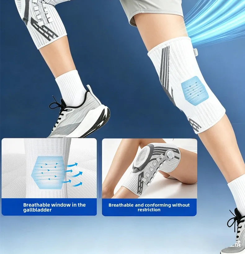 Sports knee support strap with spring support silicone shock absorption suitable for running basketball hiking outdoor sports