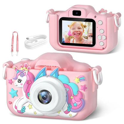 1080P Kids Digital Camera – HD Toddler Video Camera with Silicone Case