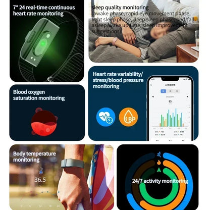 Smart Fitness Bracelet with Heart Rate & Blood Pressure Monitor – Waterproof Tracker