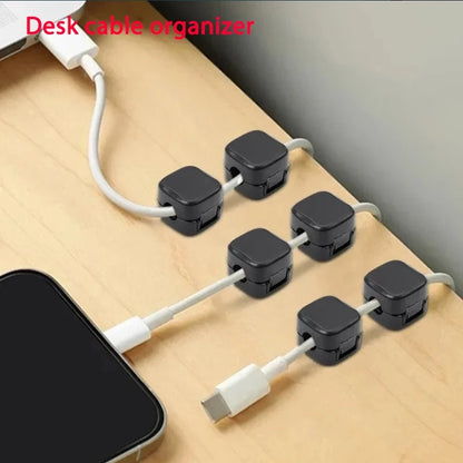 Magnetic Cable Clips – Adhesive Cord Organizer for Desk &amp; Office