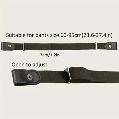 Traceless Invisible Elastic Belt – No-Buckle Stretch Belt for Jeans & Pants