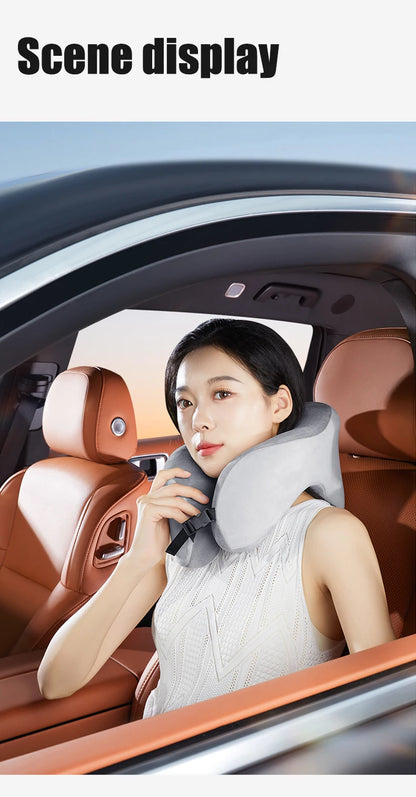 Travel Neck Pillow Slow Rebound Memory Foam U-shaped Pillow Comfortable Soft Car and Airplane Neck Pillow Office Nap