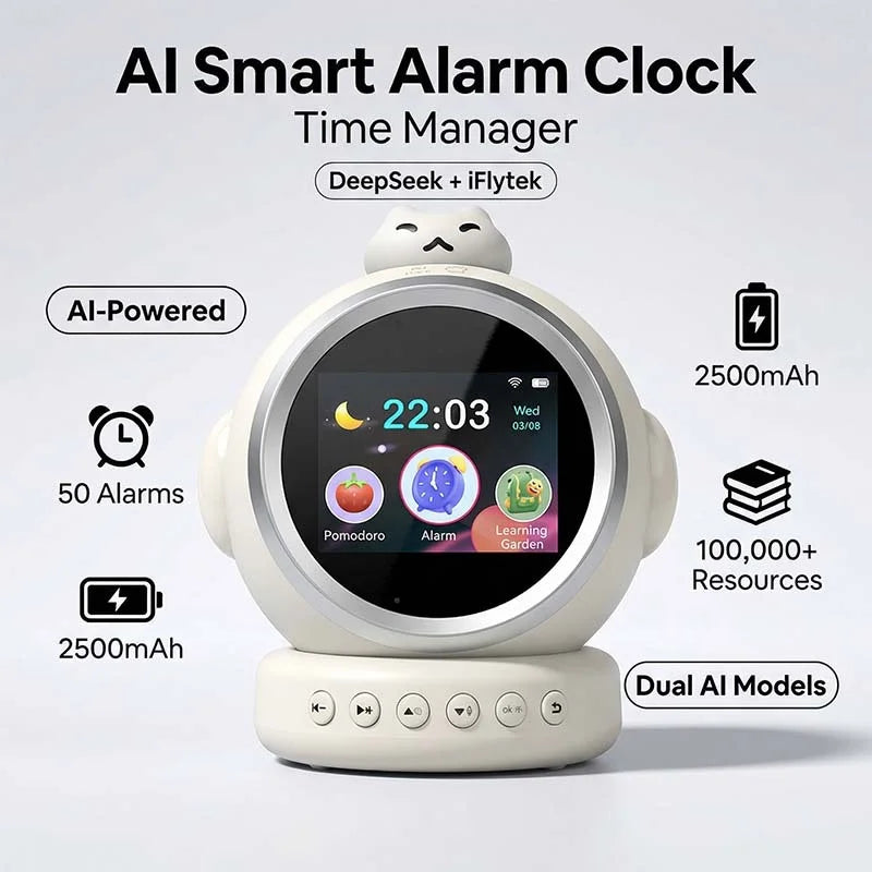 Smart AI Talking Alarm Clock for Kids – Sleep Training Robot Toy