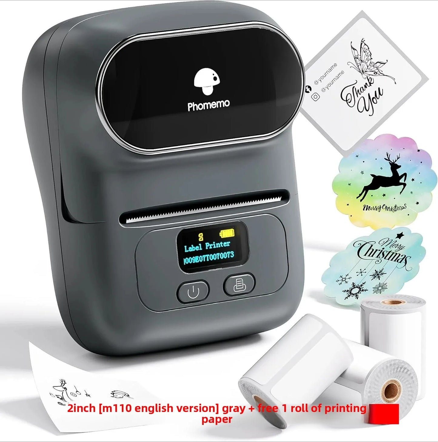 M108 Bluetooth Thermal Label Printer – Portable Self-Adhesive Printer for E-Commerce