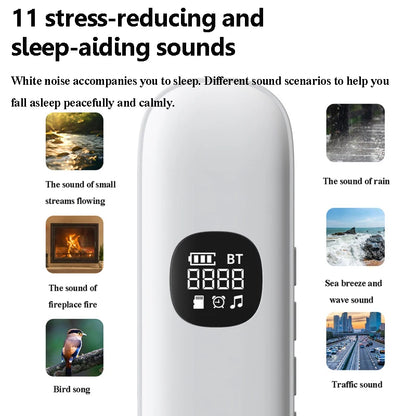 Under-Pillow Bluetooth Speaker – White Noise Sleep Aid with LED Display