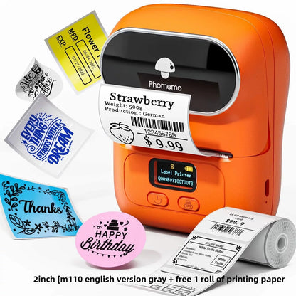 M108 Bluetooth Thermal Label Printer – Portable Self-Adhesive Printer for E-Commerce
