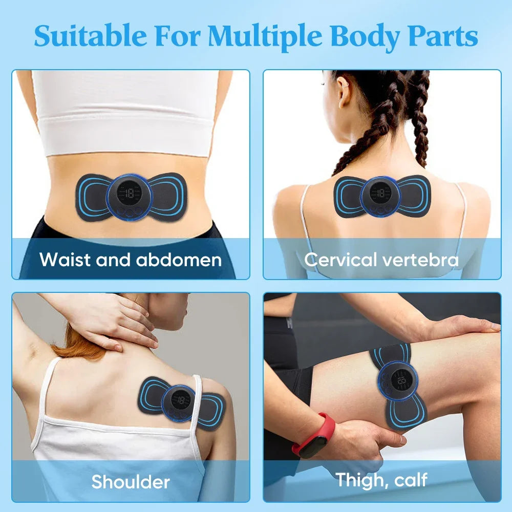 EMS Neck &amp; Back Massager – Low-Frequency Muscle Stimulator for Pain Relief