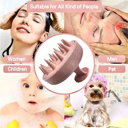 Silicone Scalp Massage Brush – Shampoo &amp; Body Wash Brush