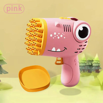 Dinosaur Bubble Machine – Handheld Electric Bubble Gun for Kids