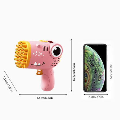 Dinosaur Bubble Machine – Handheld Electric Bubble Gun for Kids