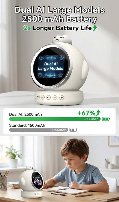 Smart AI Talking Alarm Clock for Kids – Sleep Training Robot Toy