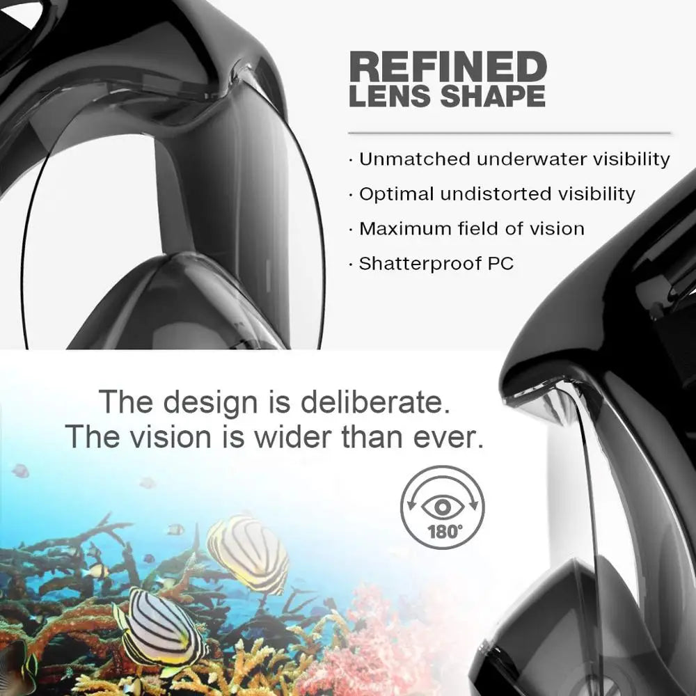 Full-Face Anti-Fog Snorkeling Mask – Waterproof Diving Mask for Adults &amp; Kids