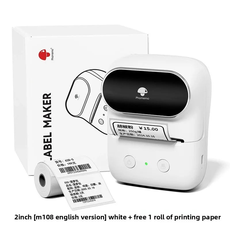 M108 Bluetooth Thermal Label Printer – Portable Self-Adhesive Printer for E-Commerce