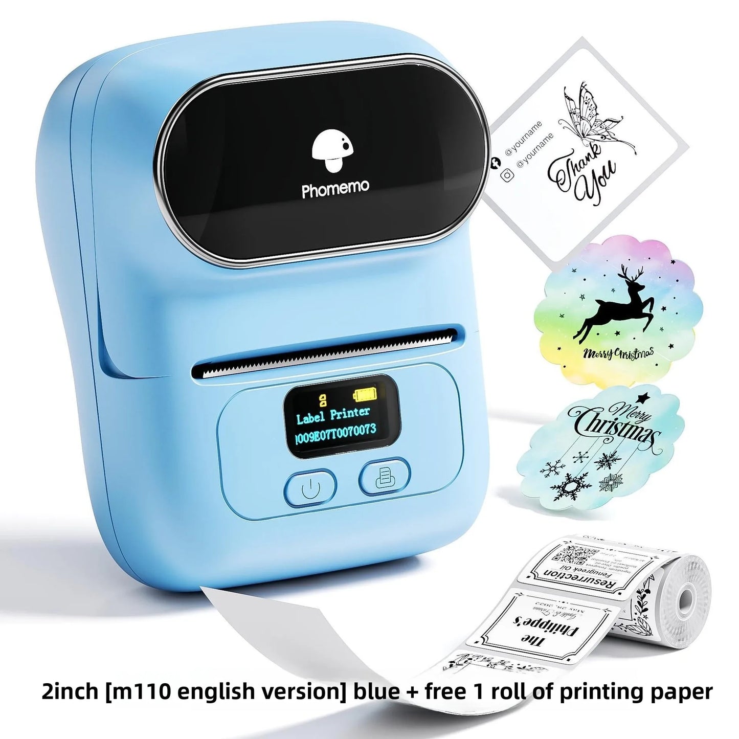 M108 Bluetooth Thermal Label Printer – Portable Self-Adhesive Printer for E-Commerce