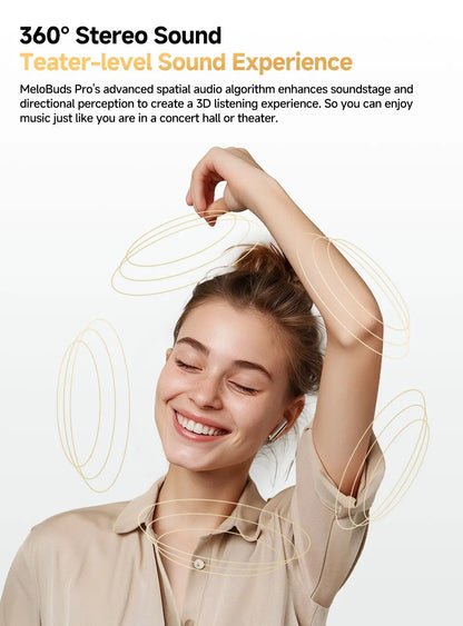 QCY MeloBuds Pro ANC Wireless Earbuds – Bluetooth 5.3 Hi-Res LDAC, 34H Battery