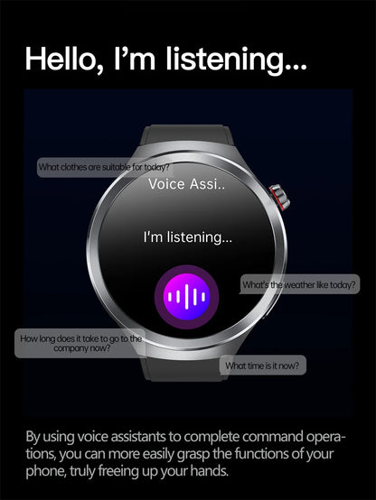 1.73" Sapphire Glass Health Smartwatch – ECG Blood Pressure & Body Analysis Tracker
